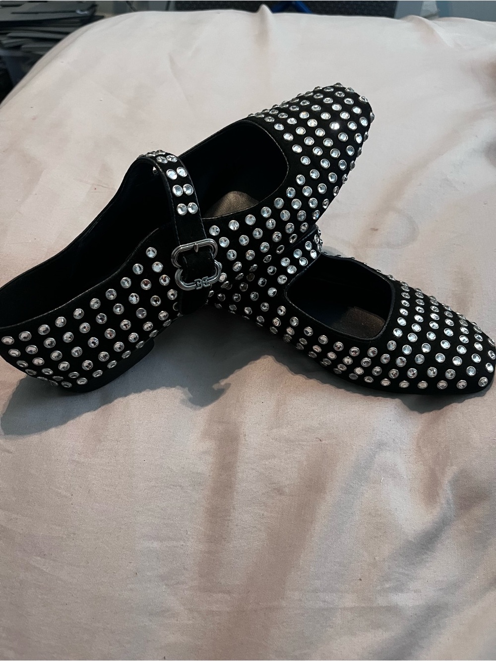 Sam Edelman Studded Black Mary Jane Flats